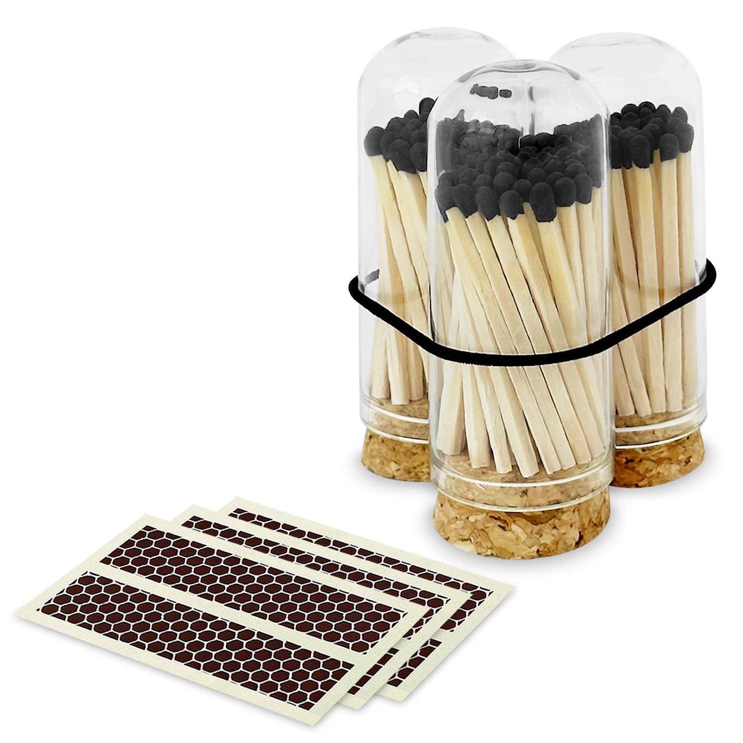 Artisan 2" Color-Tipped Matches with Mini Cloche & Striker Accents