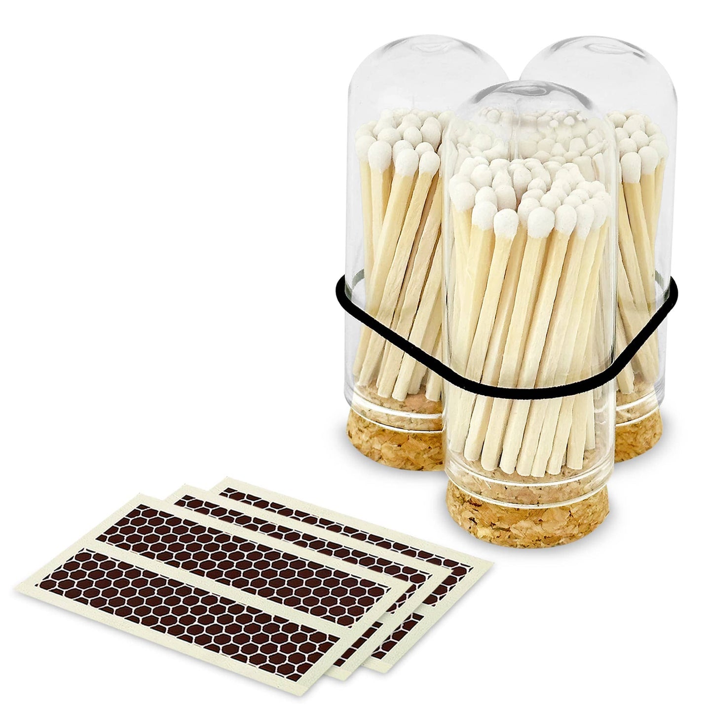 Artisan 2" Color-Tipped Matches with Mini Cloche & Striker Accents