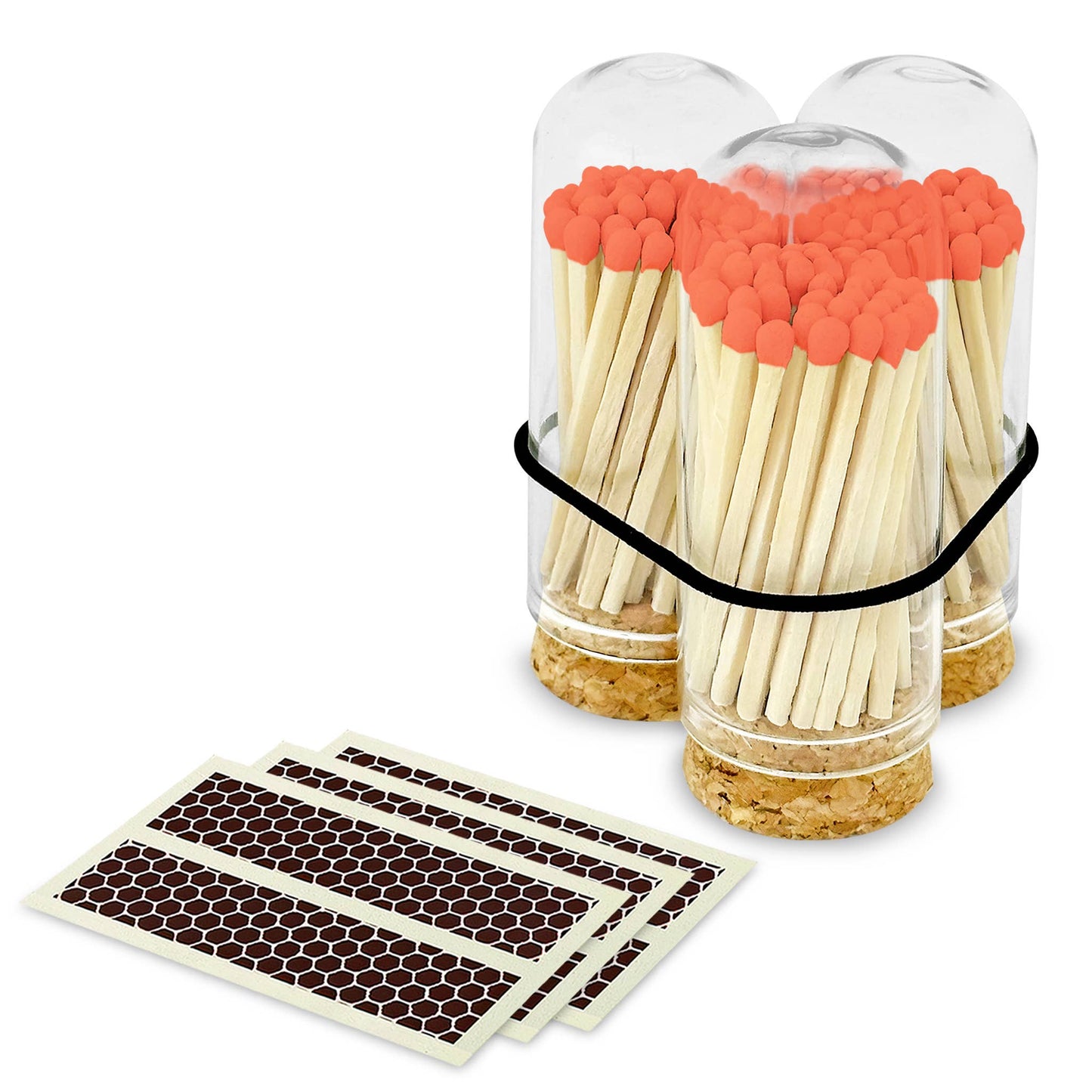 Artisan 2" Color-Tipped Matches with Mini Cloche & Striker Accents