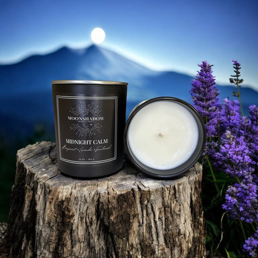 Midnight Calm Luxury Scented Candle - Handcrafted Soy Coconut Wax Candle for Serene Home Décor