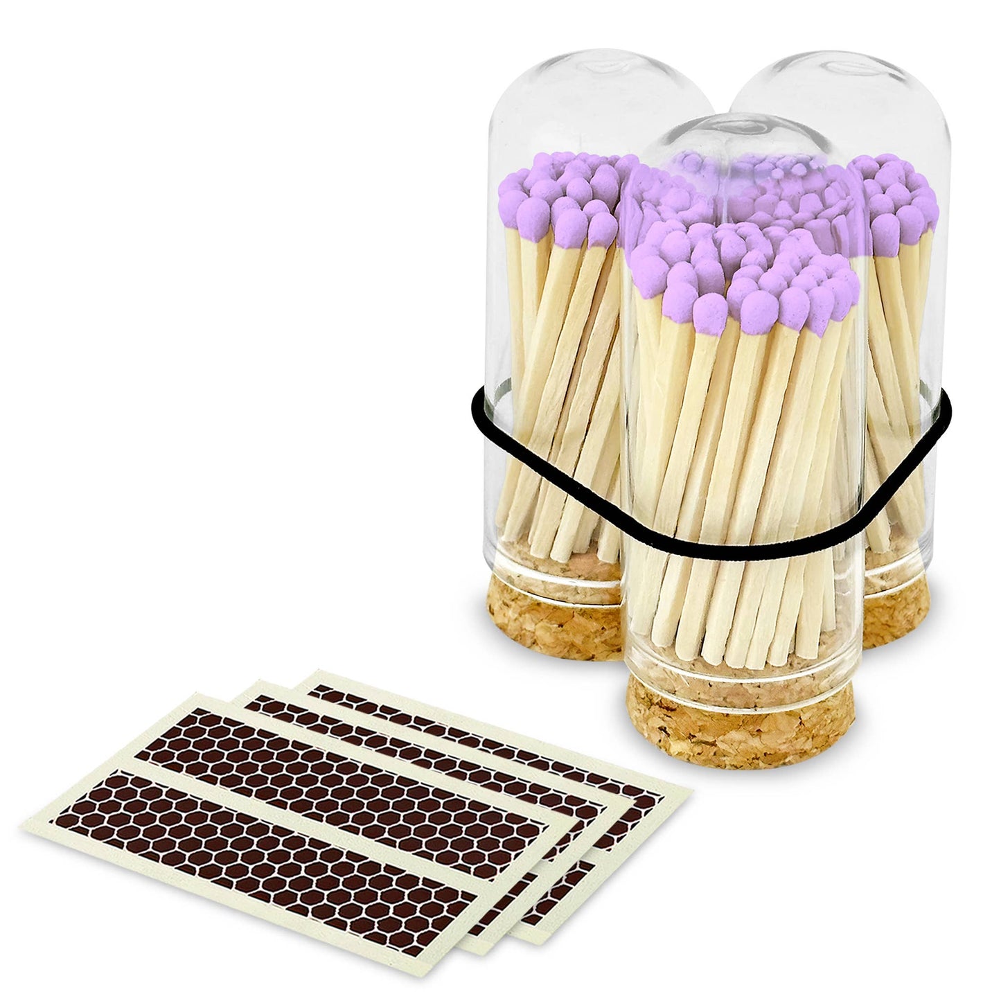 Artisan 2" Color-Tipped Matches with Mini Cloche & Striker Accents